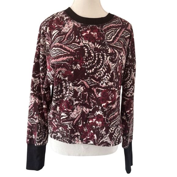 Joie Caleigh Floral Print Crew Neck Sweatshirt Multicolor Size M Casual Fall - Picture 1 of 13